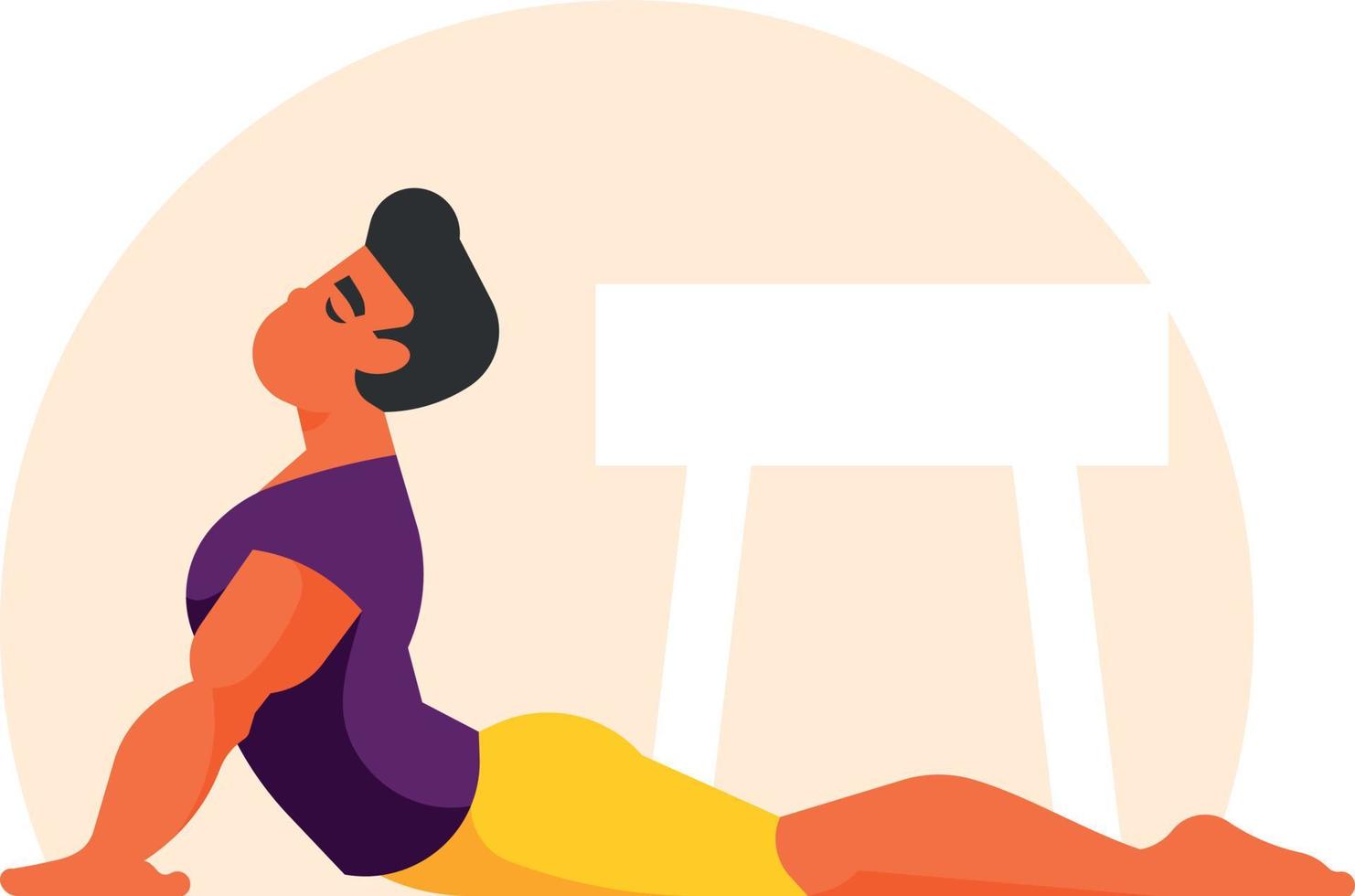 A Man Is Stretching On The Floor vector