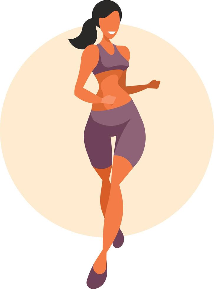 Vector Image Of A Woman Wearing A Fitness Outfit