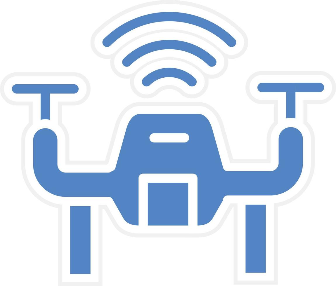 Smart Drone Vector Icon Design