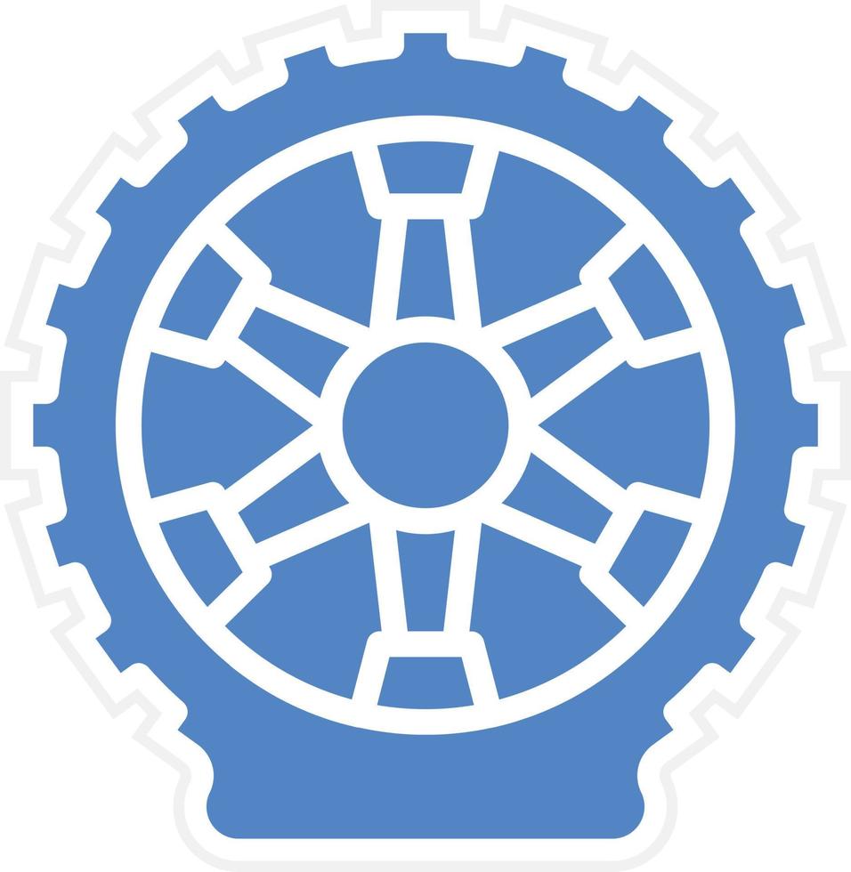 Flat Tire Vector Icon Design