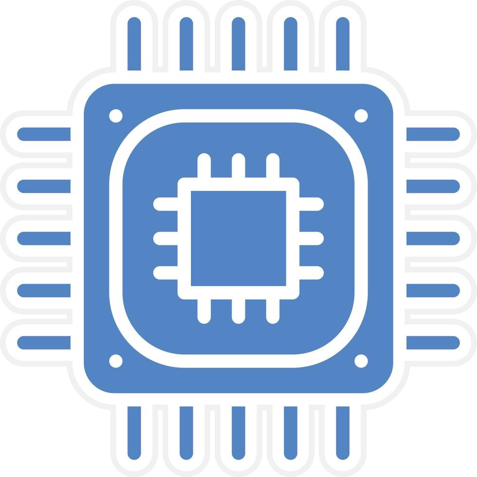 CPU Processor Vector Icon Design
