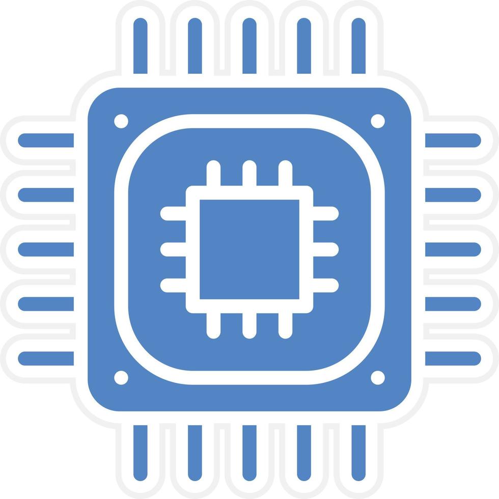 CPU Processor Vector Icon Design