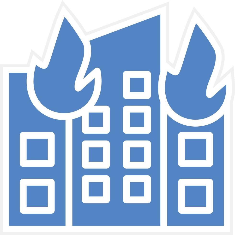 Building Fire Vector Icon Design