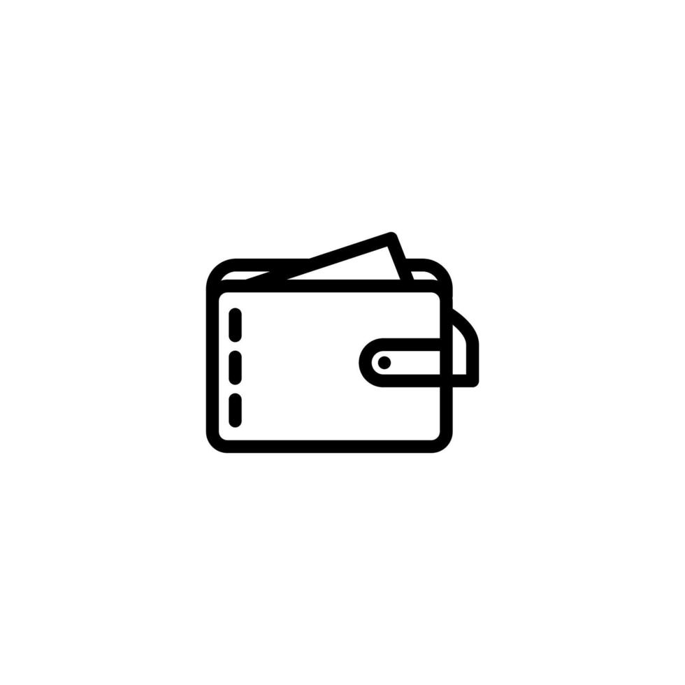 wallet line icon vector