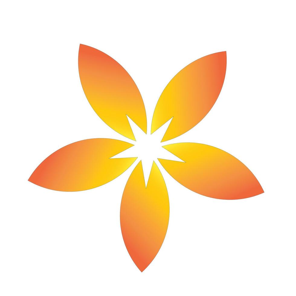 Yellow Orange Shade Flower Icon Vector