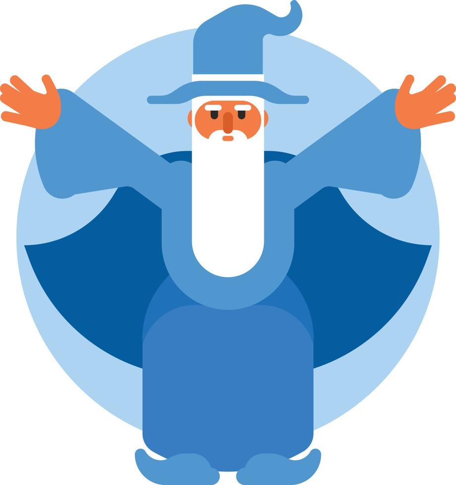 Image Of The Grey-Haired Wizard vector