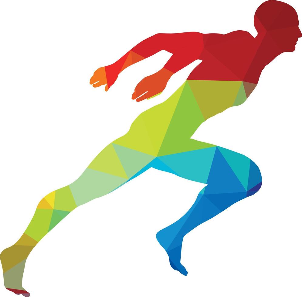 Silhouette Of A Sprinter vector