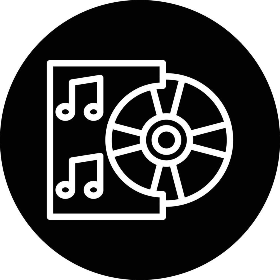 diseño de icono de vector de álbum de música