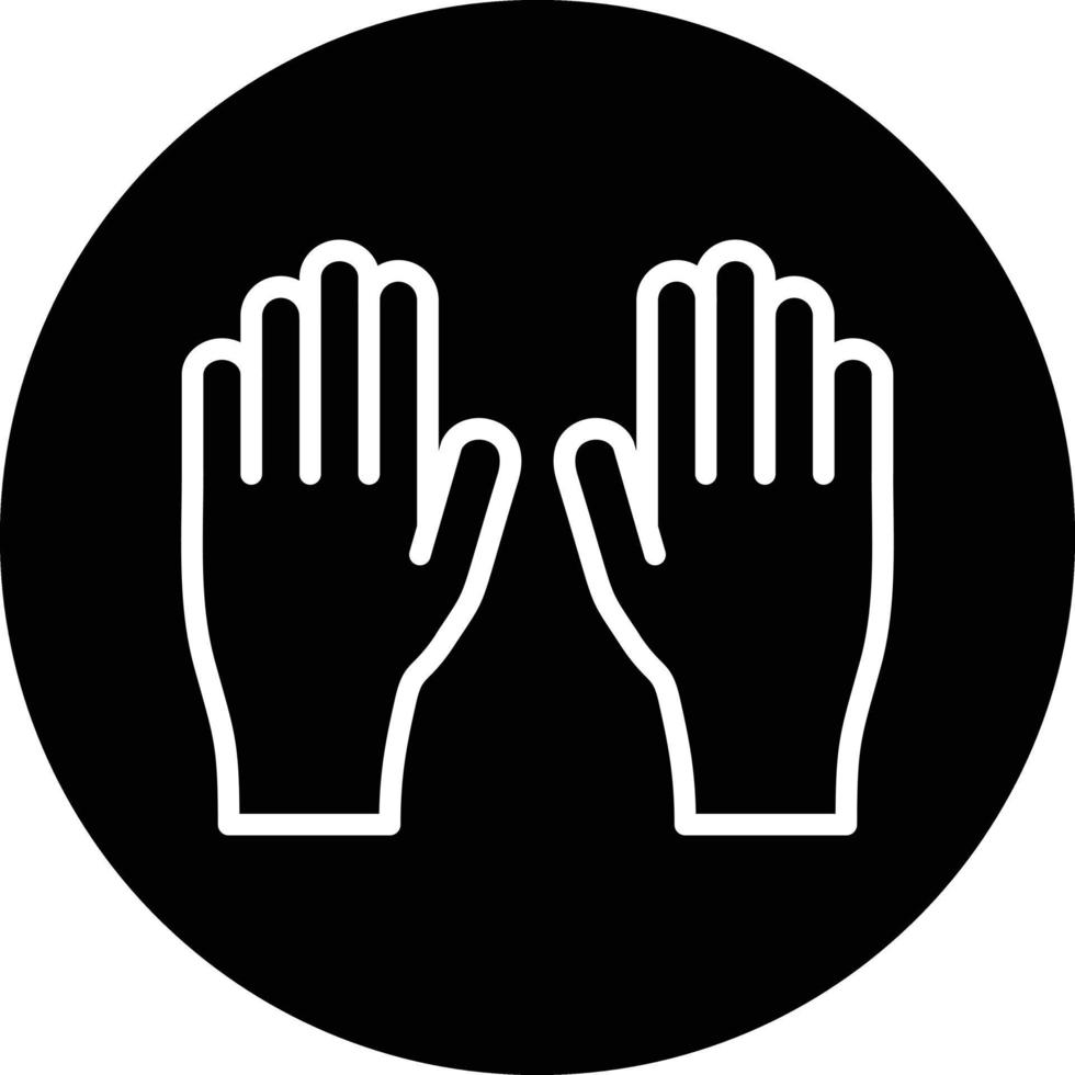 guantes, vector, icono, diseño vector