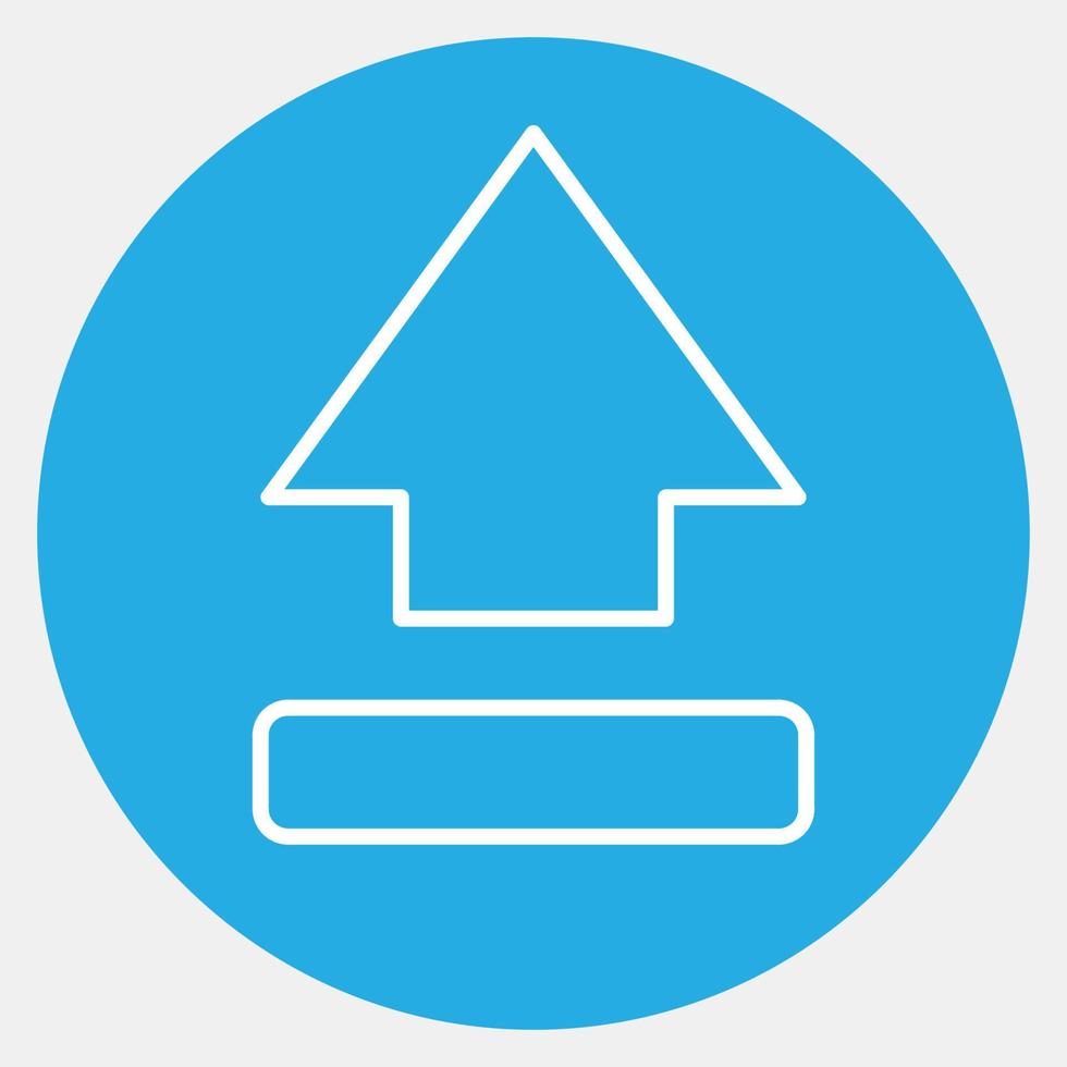 Icon this side up. Packaging symbol elements. Icons in blue round style. Good for prints, posters, logo, product packaging, sign, expedition, etc. vector