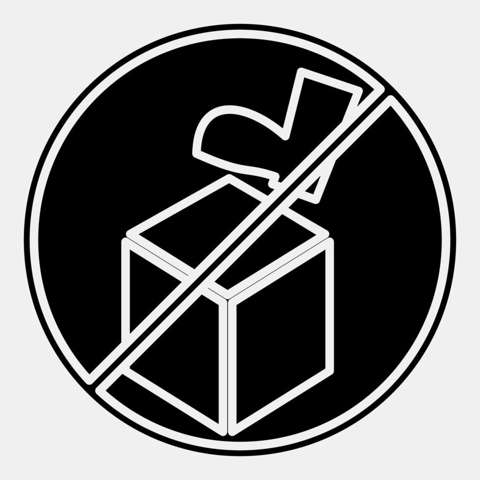 Icon do not step. Packaging symbol elements. Icons in glyph style. Good for prints, posters, logo, product packaging, sign, expedition, etc. vector