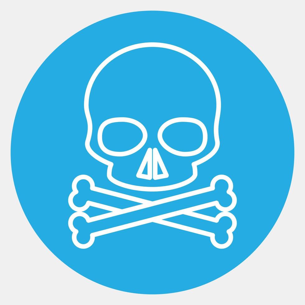 Icon danger. Packaging symbol elements. Icons in blue round style. Good for prints, posters, logo, product packaging, sign, expedition, etc. vector