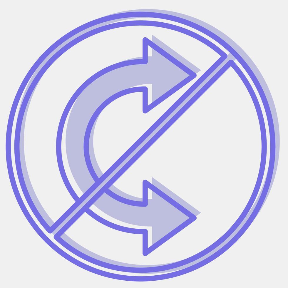 Icon do not roll. Packaging symbol elements. Icons in two tone style. Good for prints, posters, logo, product packaging, sign, expedition, etc. vector