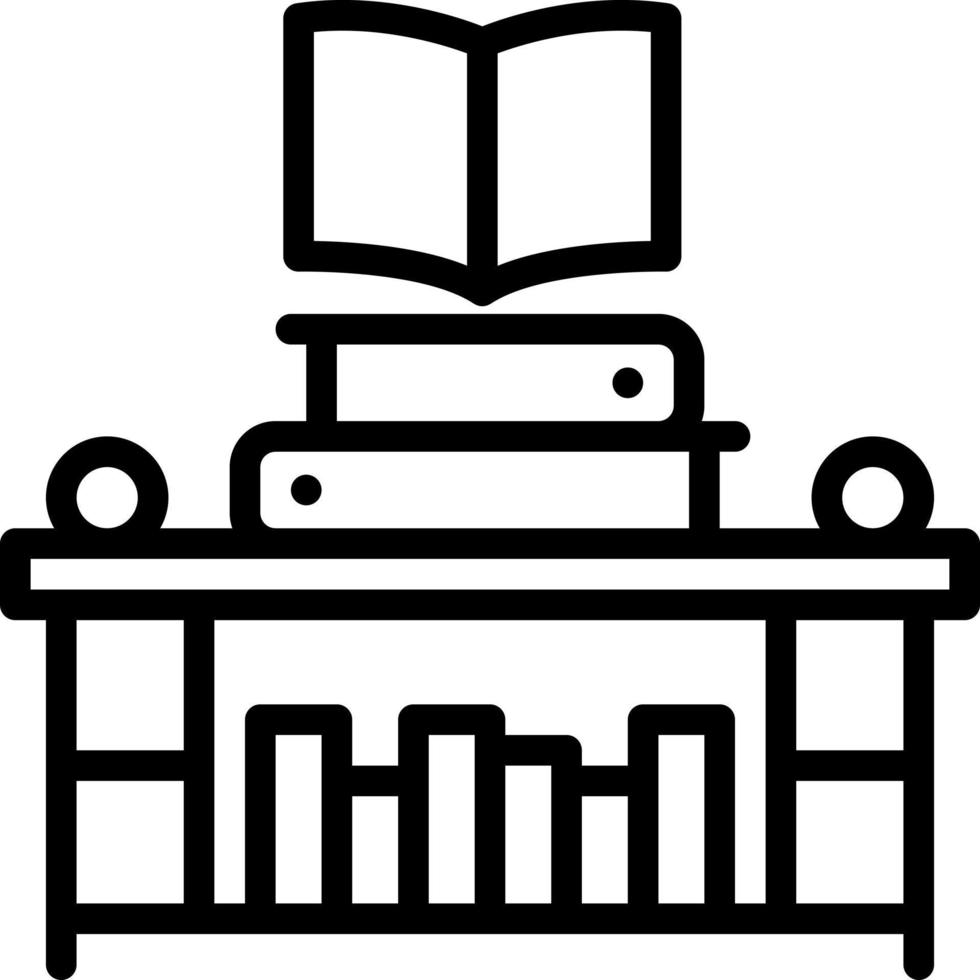 line icon for bibliography vector