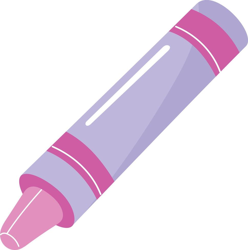 rosado púrpura lápiz de color ilustración vector