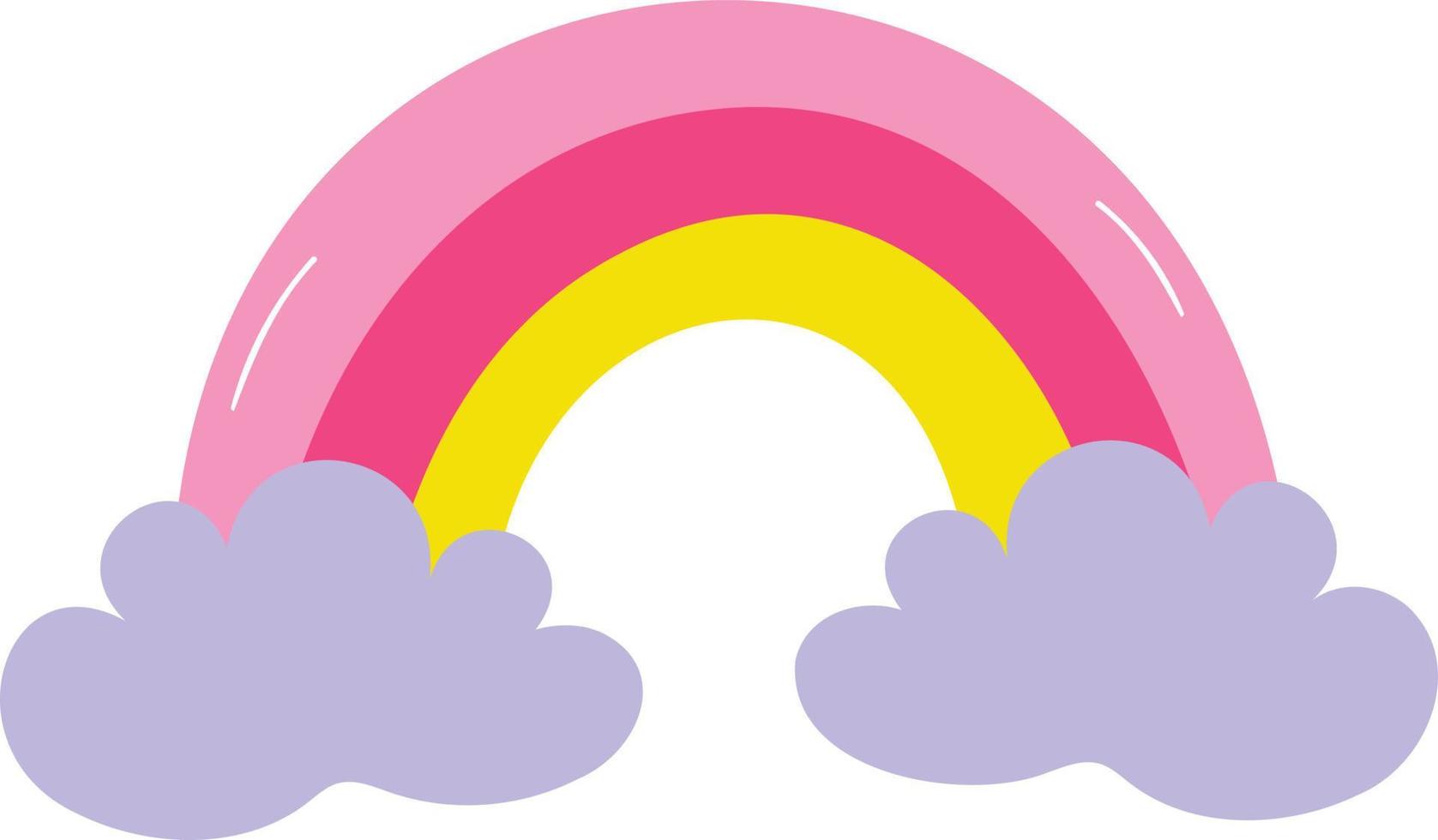 Rainbow Clouds Illustration vector