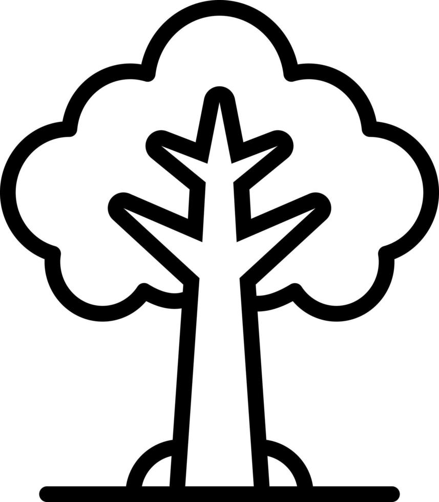 icono de línea para árbol vector