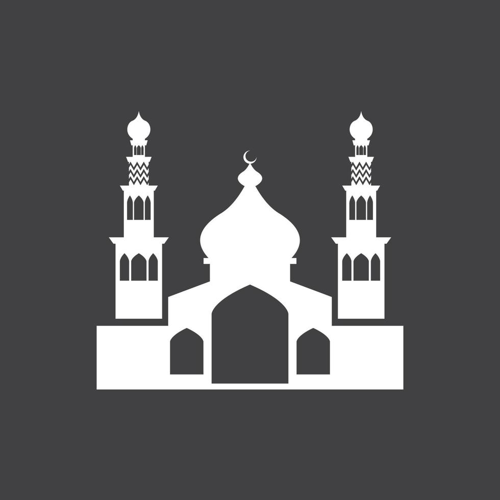 islámico mezquita logo diseño vector modelo ilustración
