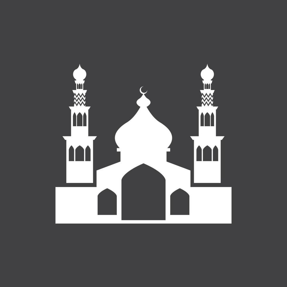 Islamic Mosque Logo Design Vector Template Illustration