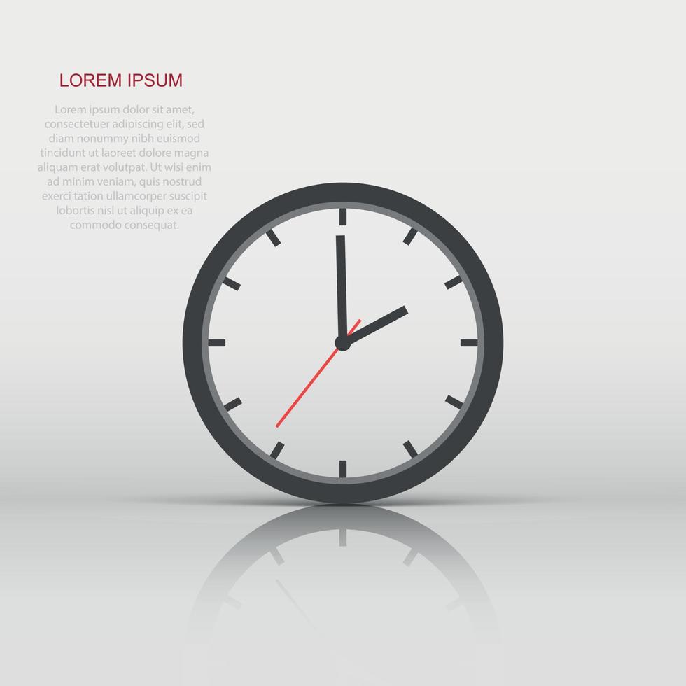 Clock timer icon in flat style. Time sign illustration pictogram. Watch business concept. vector