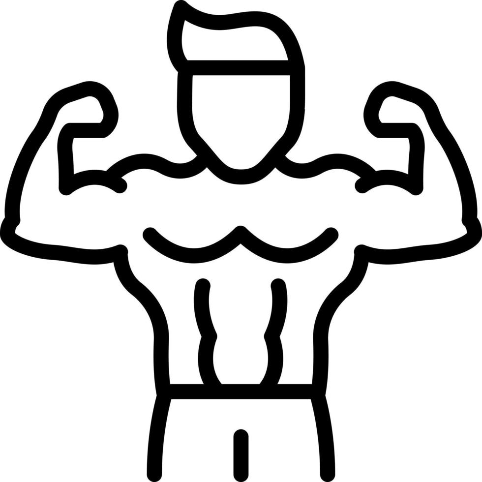 line icon for toughman vector