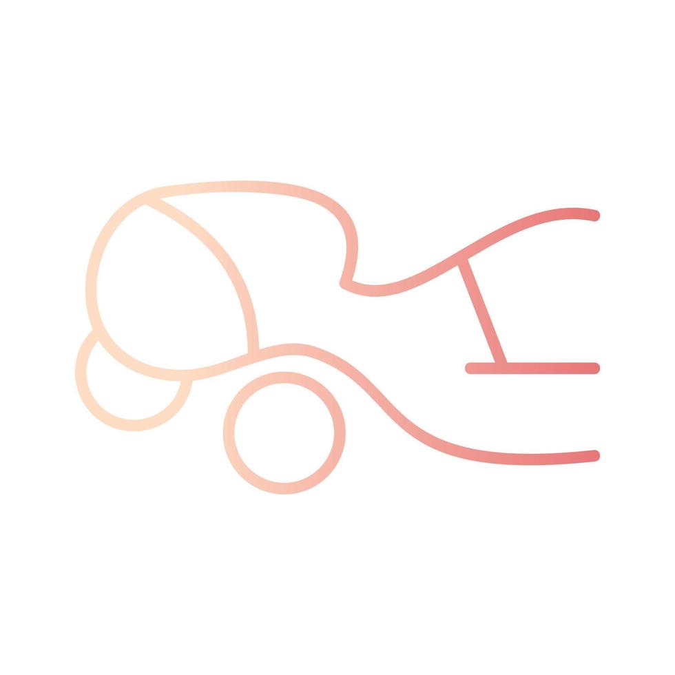 woman massage spa gradient outline icon vector illustration