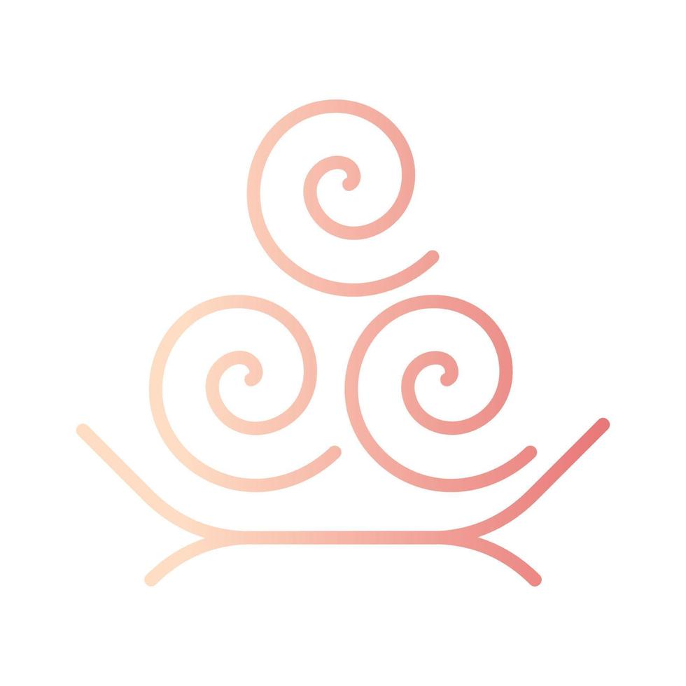 spiral calmness gradient outline icon vector illustration
