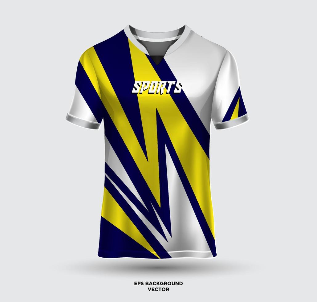 Soccer jersey mockup design vector. Sports jersey and t-shirt design vector for racing, gaming jersey, football. Uniform front view