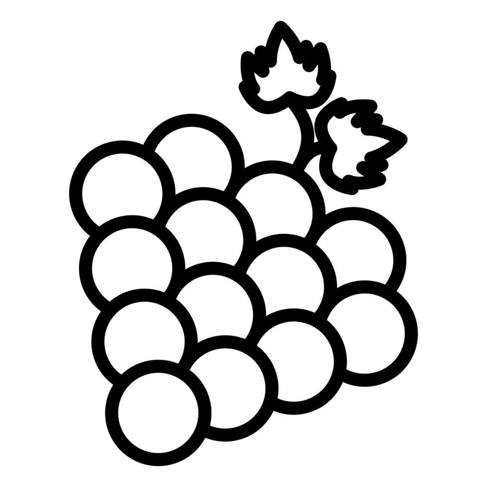 Grape icon. Icon of grape in outline or line style. Icon for any web and app project. vector