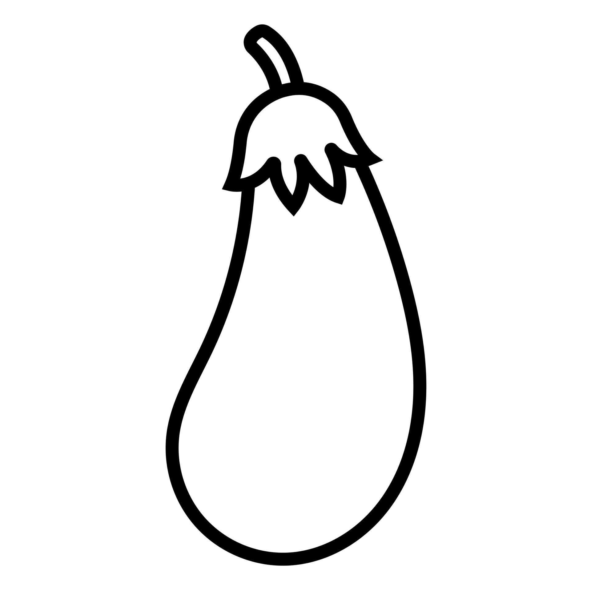 Eggplant icon. Icon of eggplant in outline or line style. Icon for any web and app project