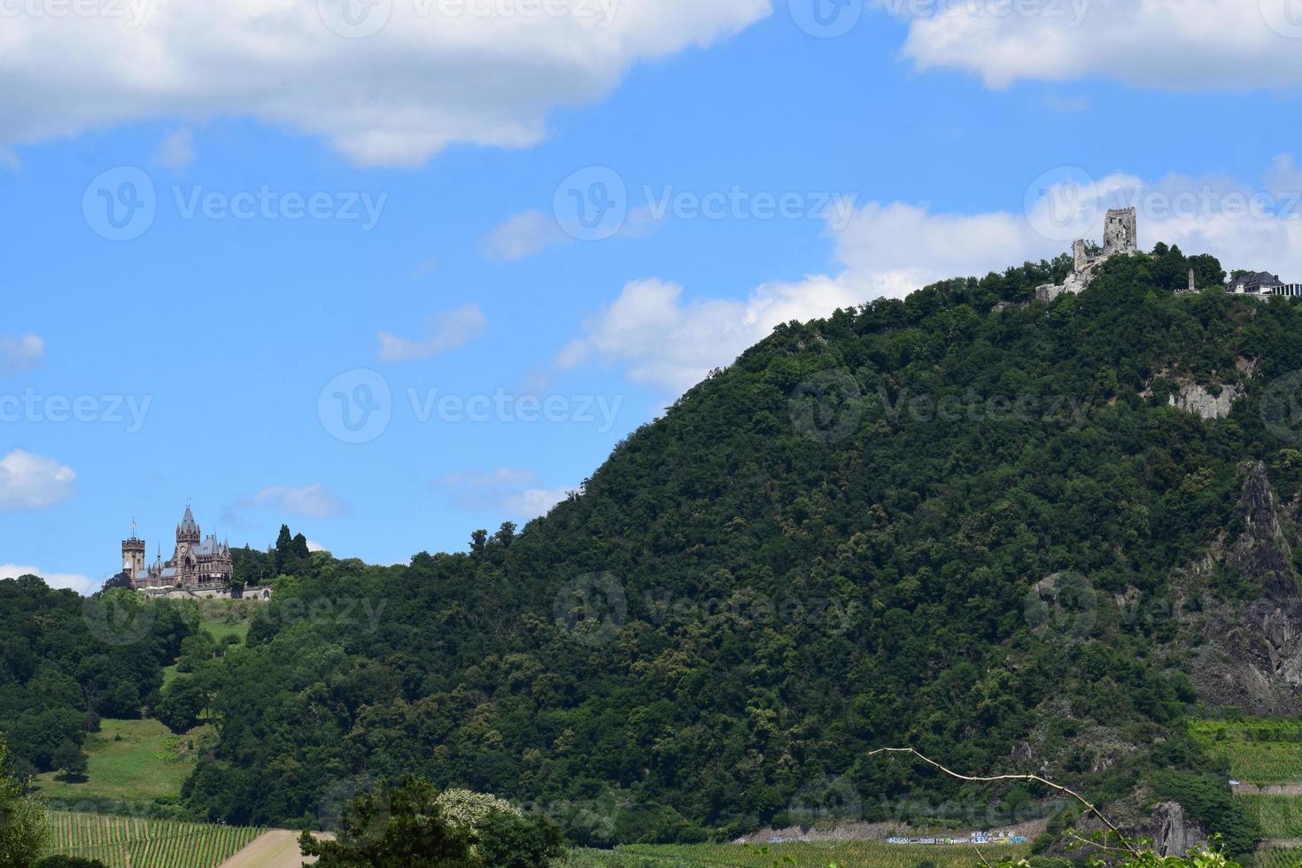 Drachenfels with Schloss Drachenburg and Ruin Drachenburg photo