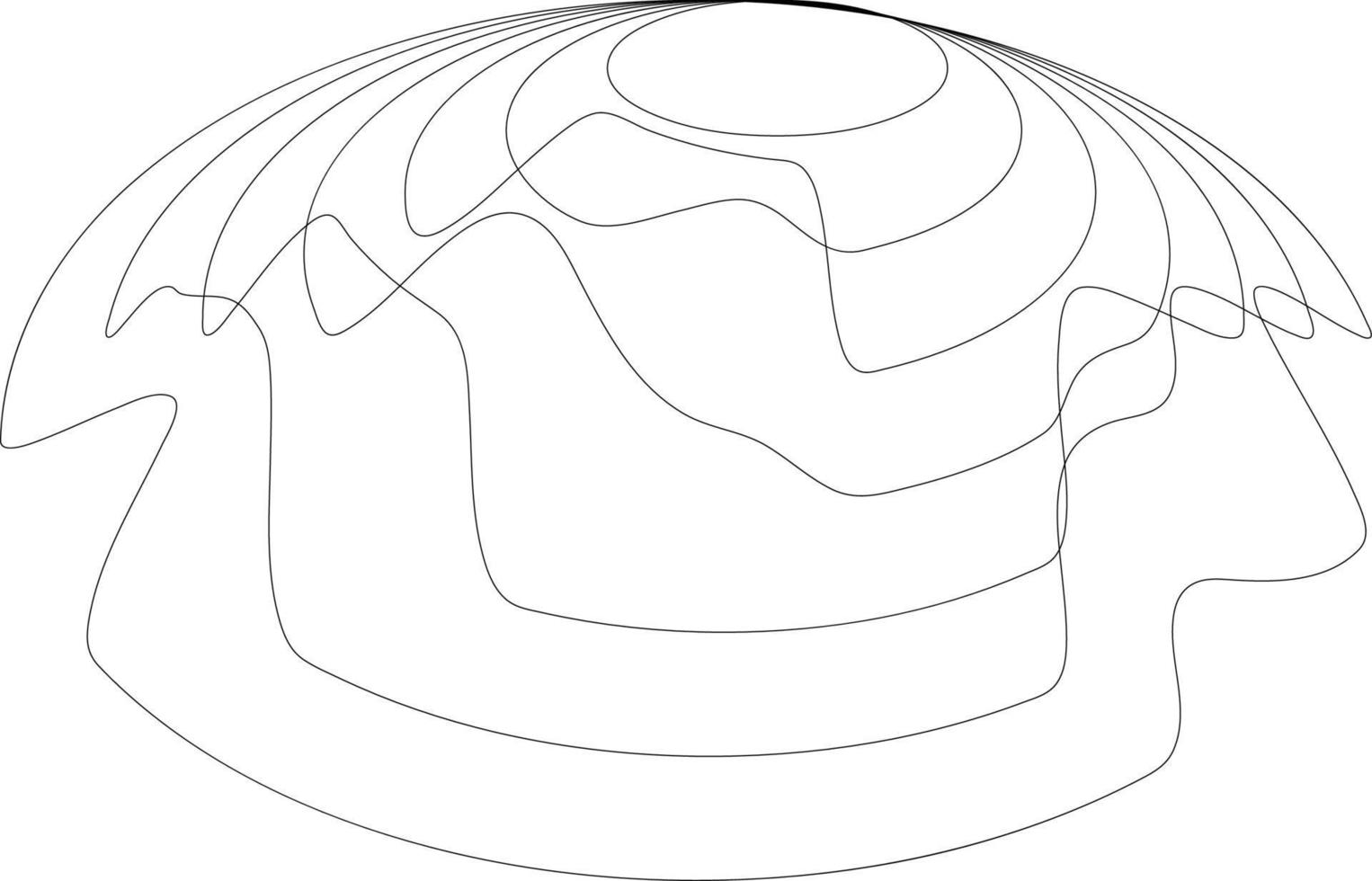 Single Black Wireframe Element vector