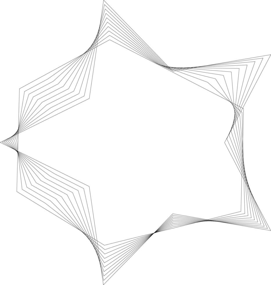 Single Black Wireframe Element vector
