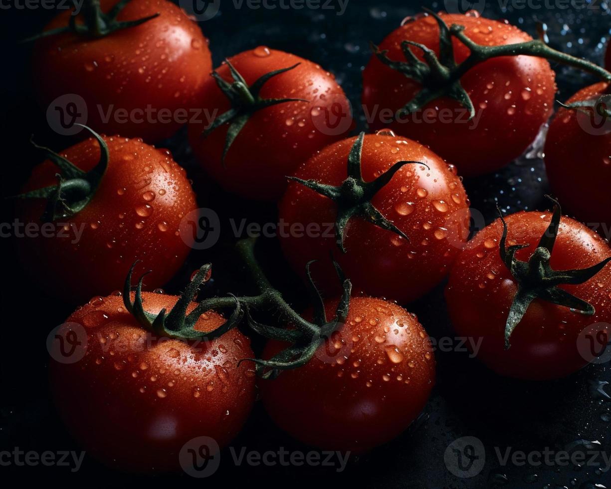 Fresco rojo Tomates vegetal foto