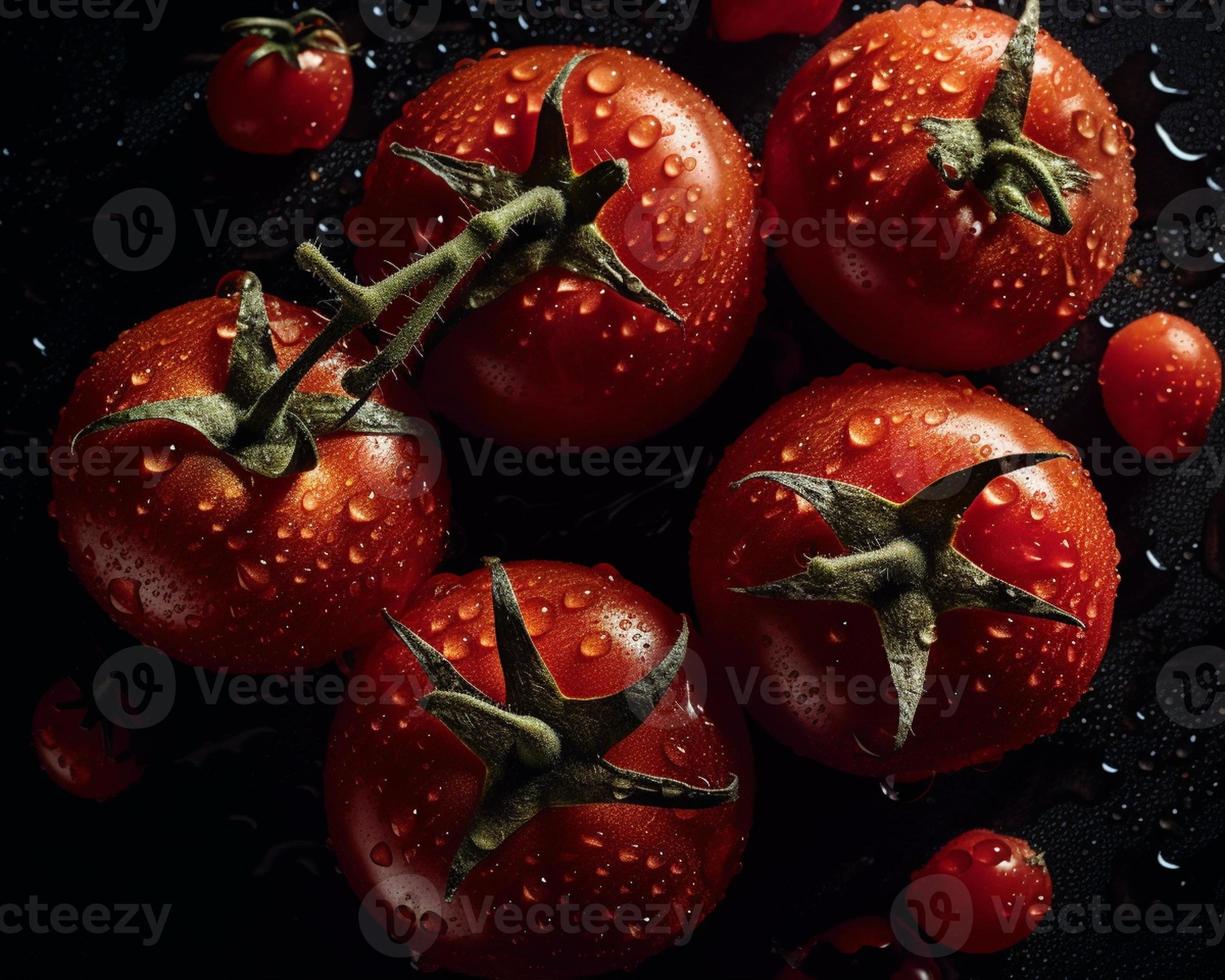 Fresco rojo Tomates vegetal foto