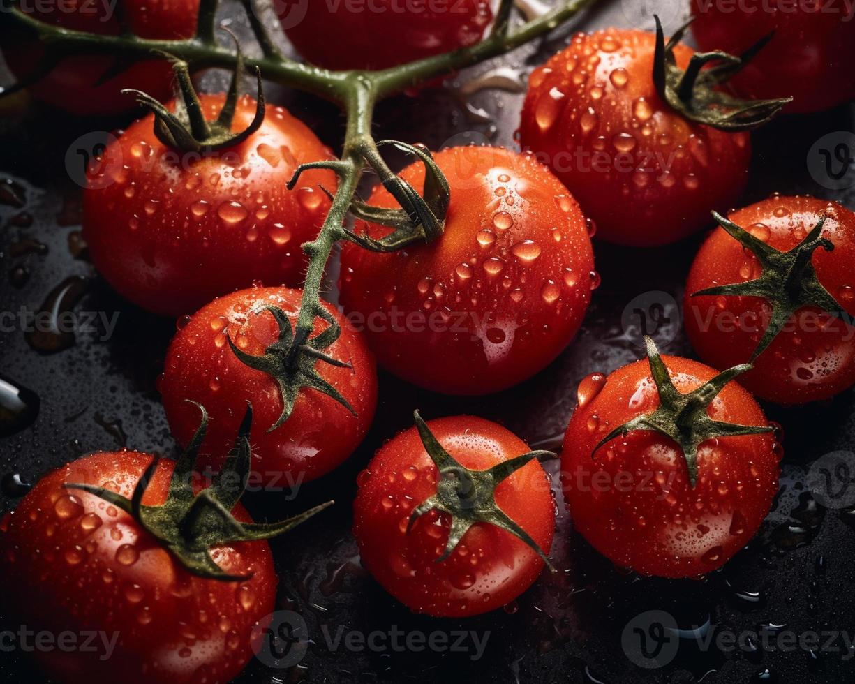 Fresco rojo Tomates vegetal foto