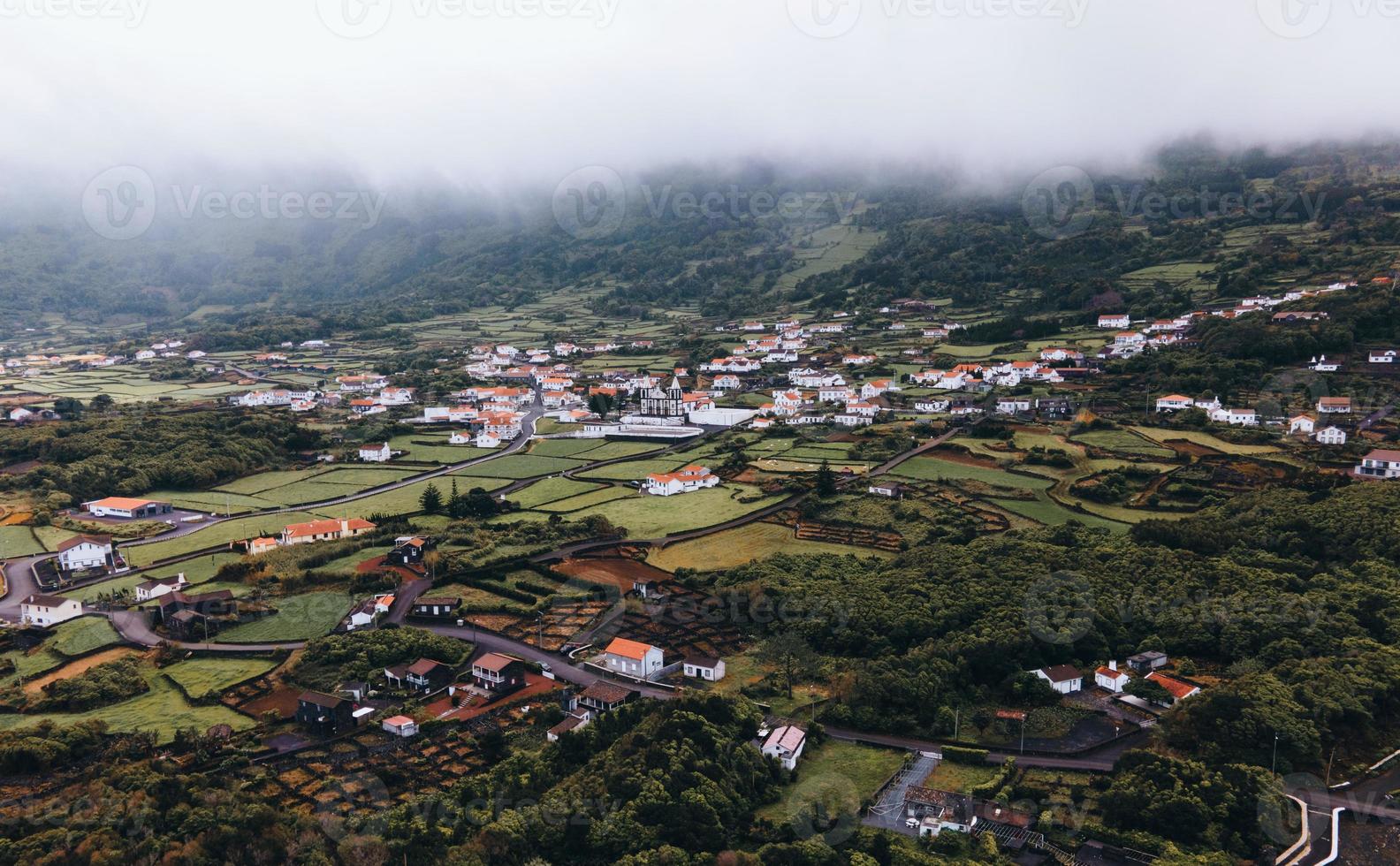 Drone view of San Roque in Pico, the Azores photo