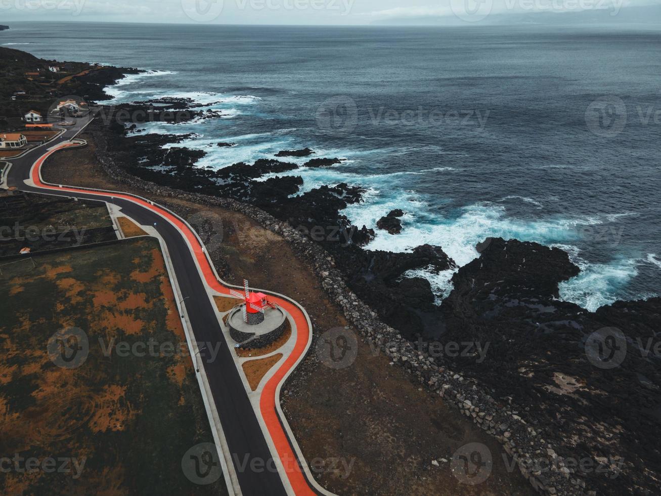 Drone view of San Roque in Pico, the Azores photo