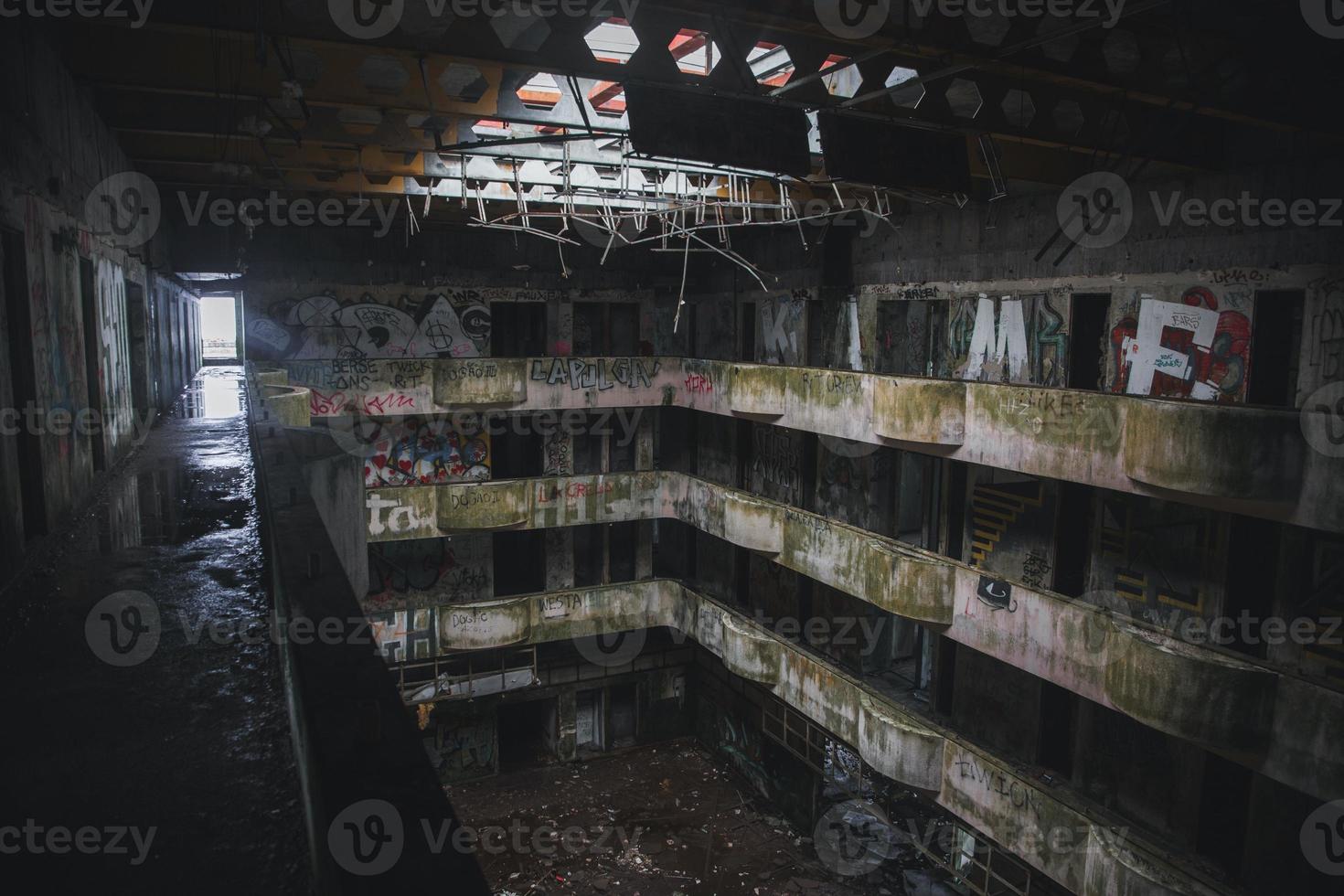 Abandoned Hotel near Miradouro da Vista do Rei in Sao Miguel, the Azores photo