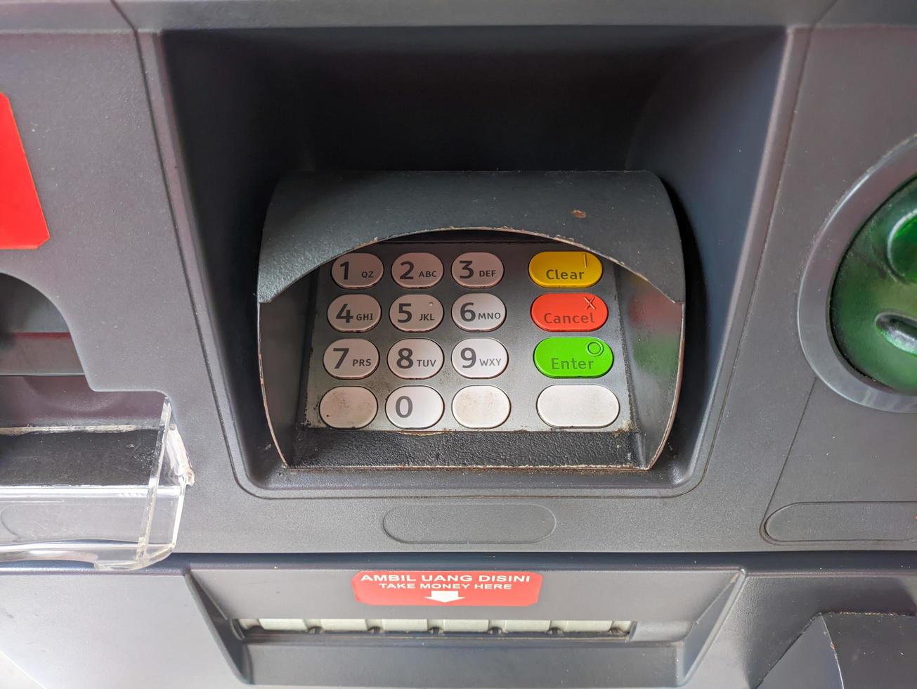 a numeric keypad on an atm machine photo