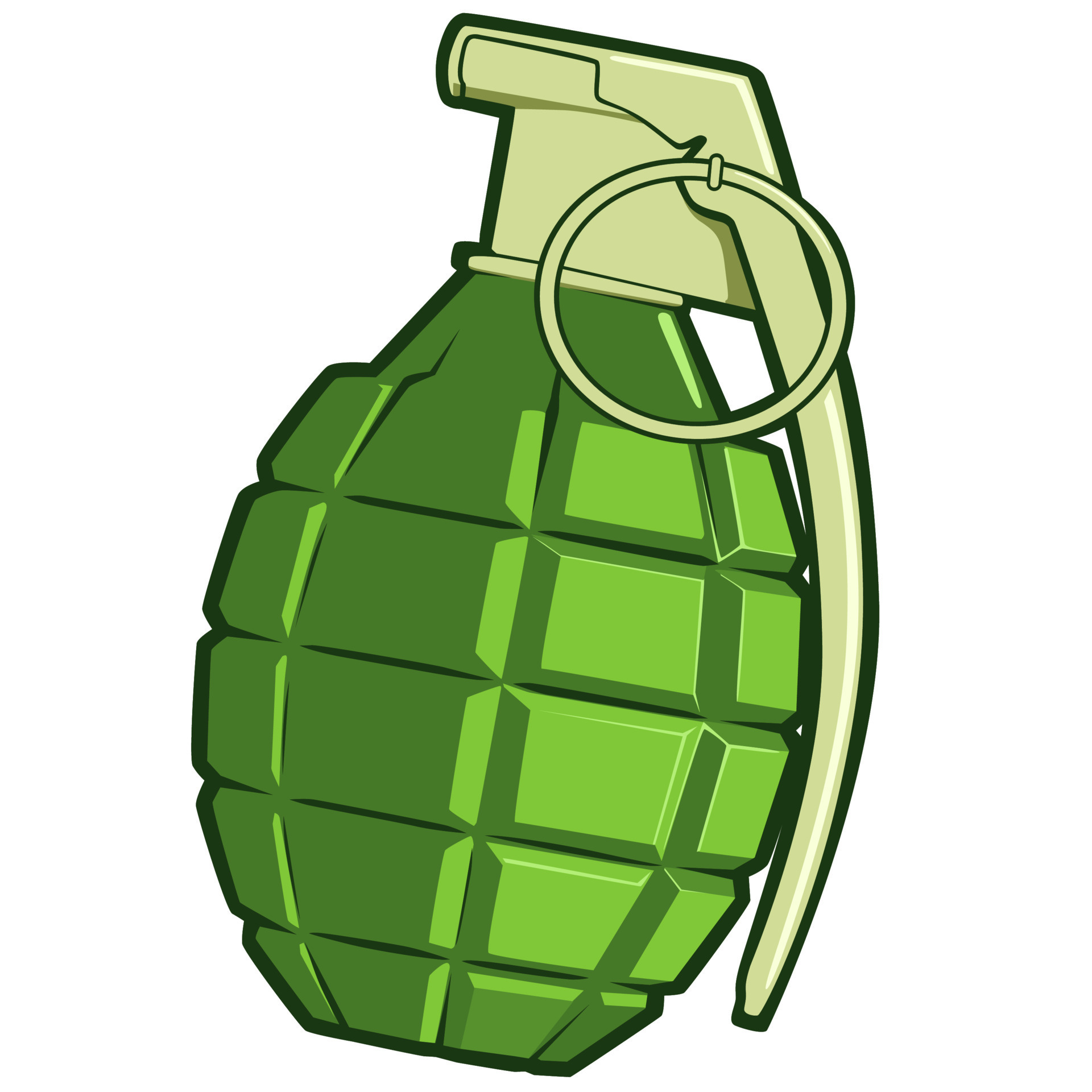 Green Hand Grenade Cartoon Illustration 22977957 Vector Art at Vecteezy