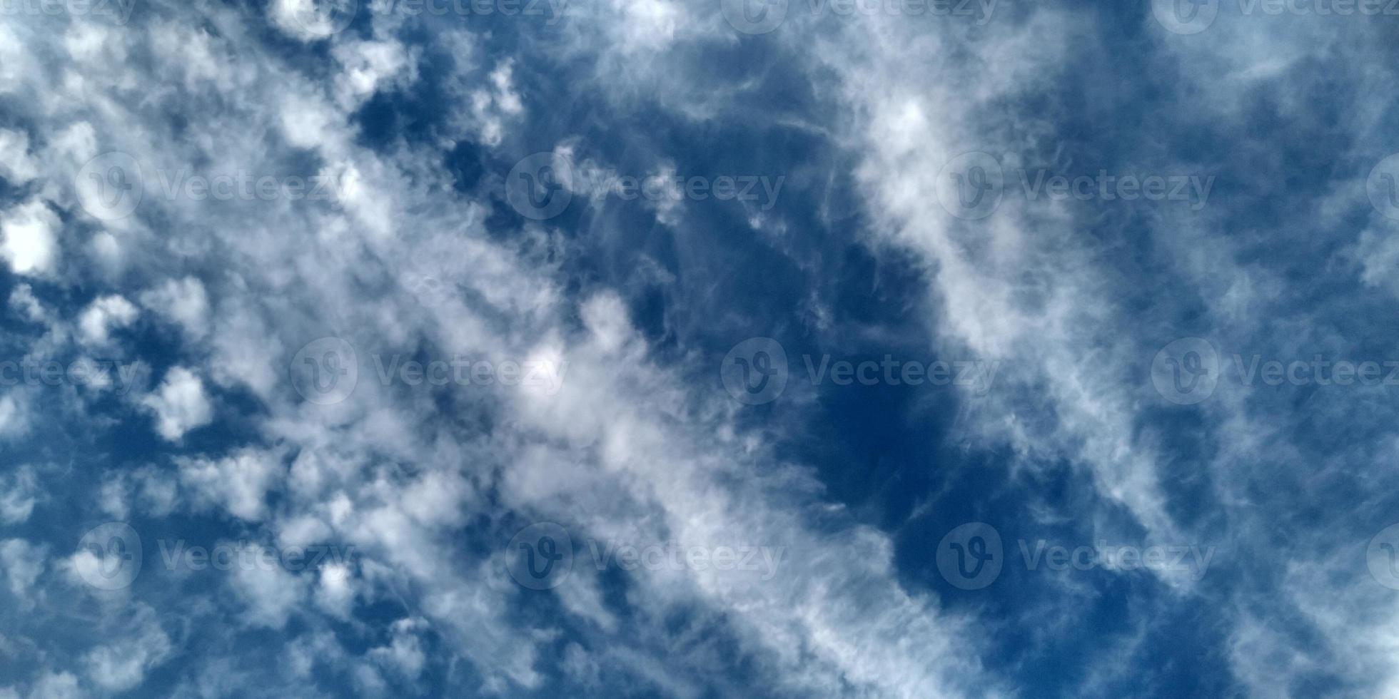 Sky clouds. Abstract blurred cyan gradient of spring sky. photo
