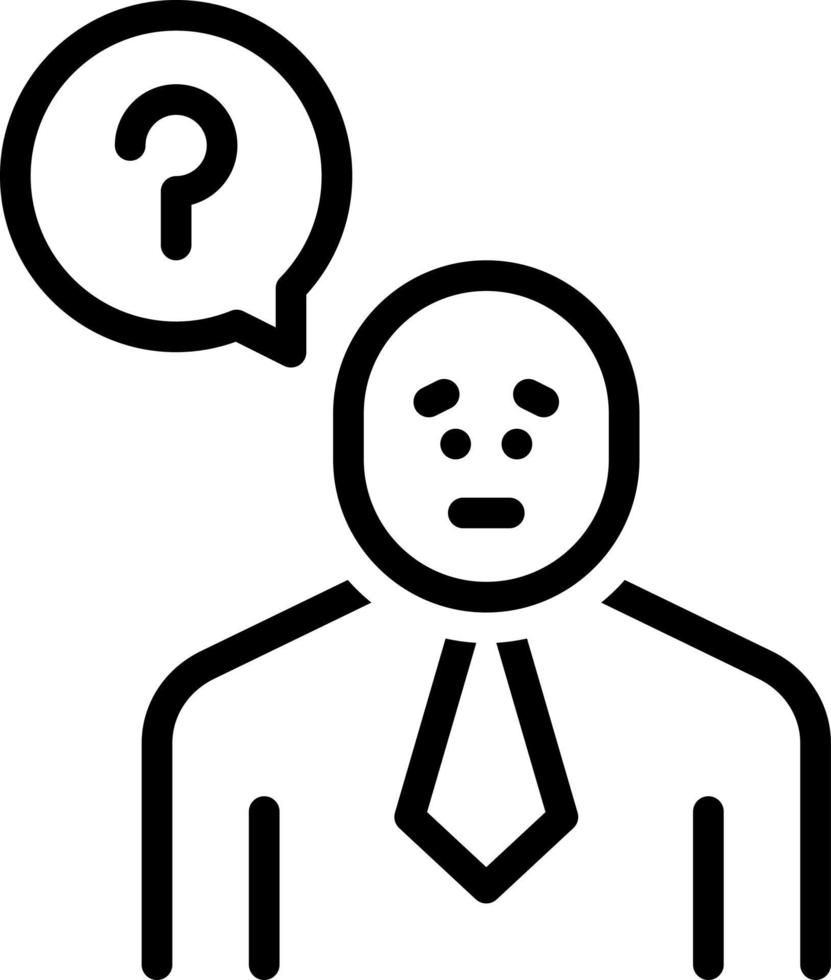 line icon for asked vector