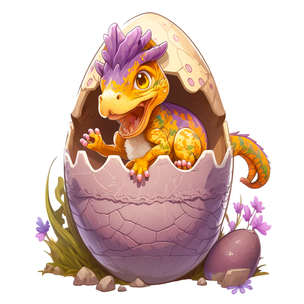 Dragon hatched from egg royalty free png