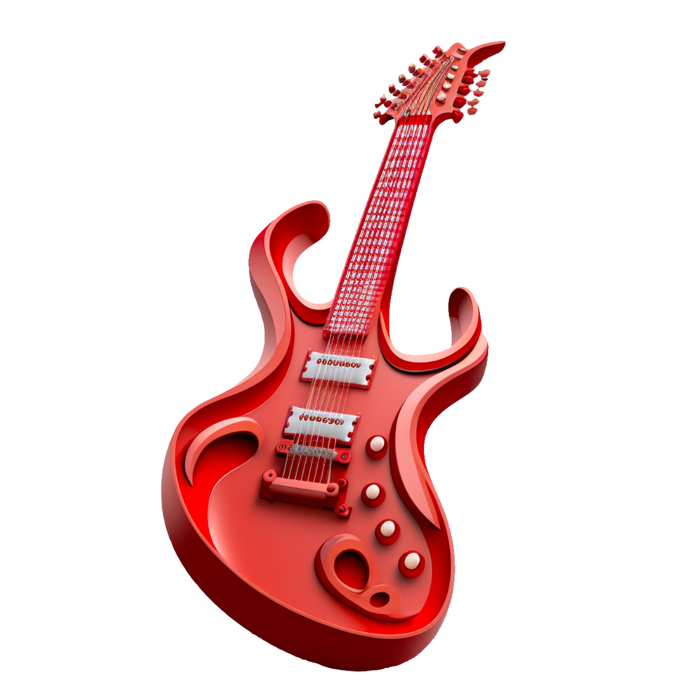 red guitar free illustration icon png