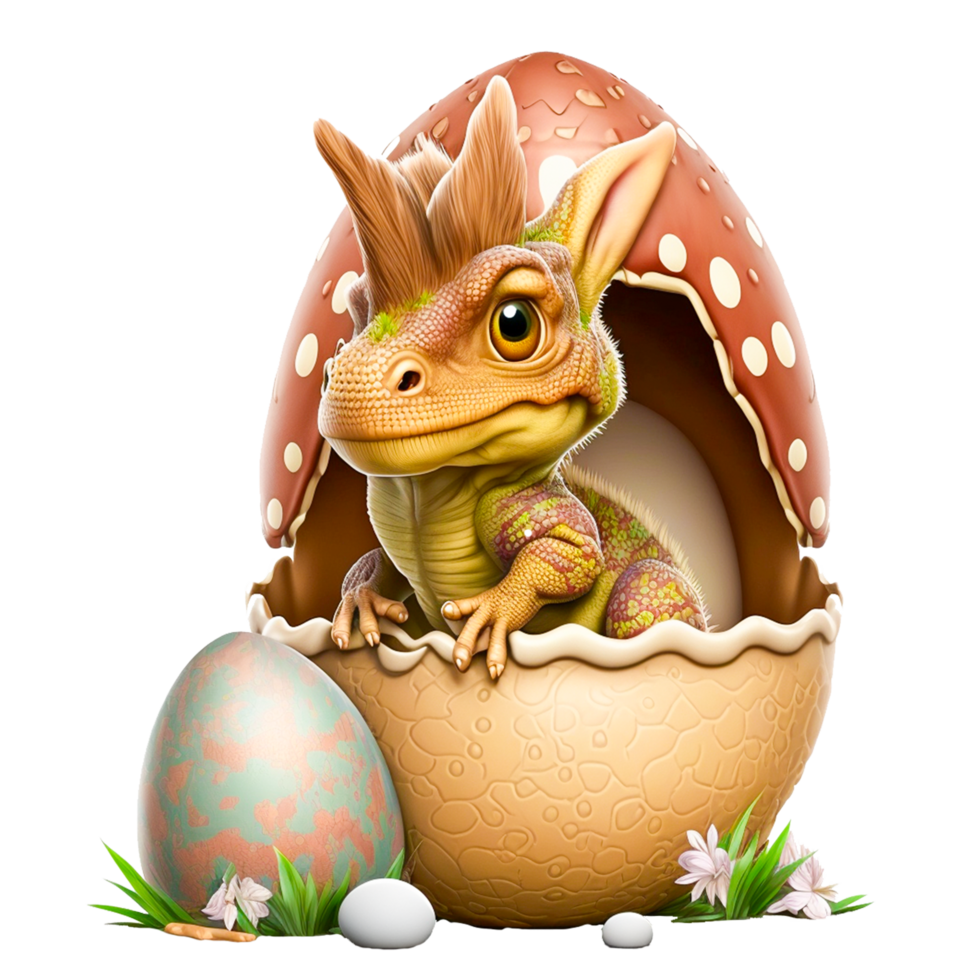 Dragon hatched from egg free illustration png