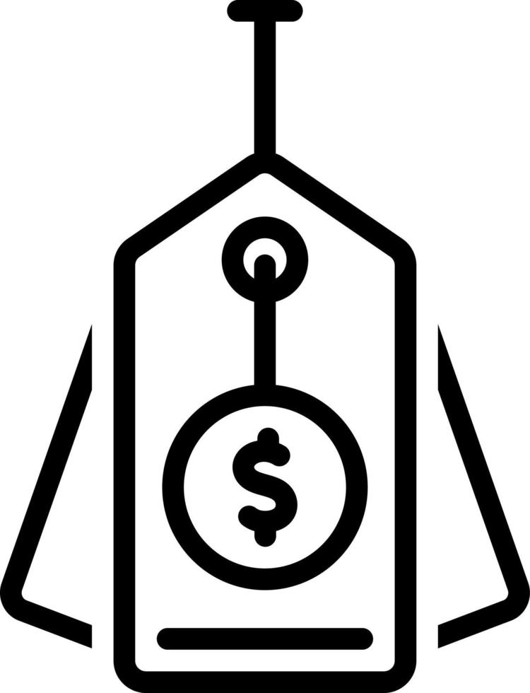 line icon for prices vector