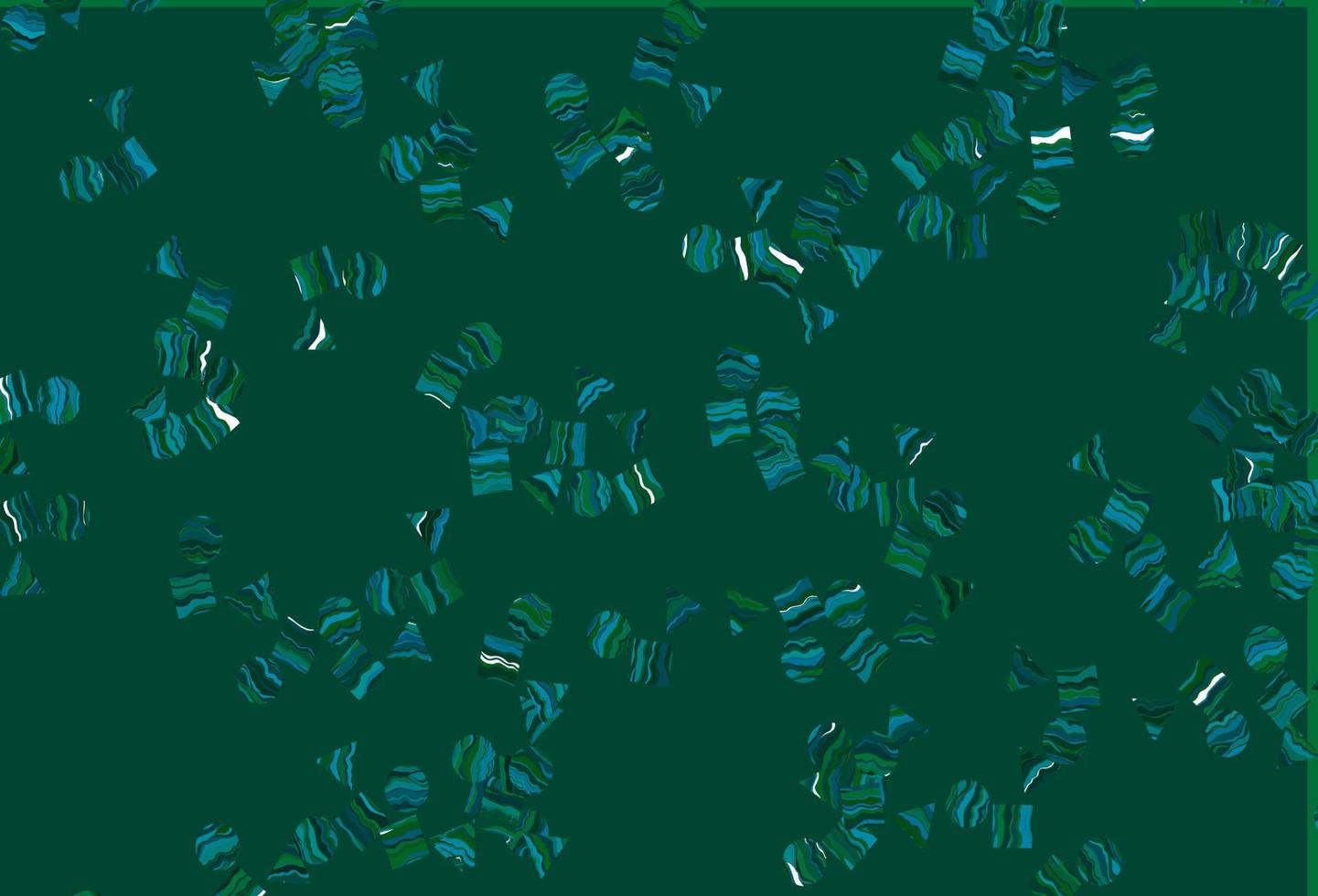 Light Blue, Green vector template with crystals, circles, squares.