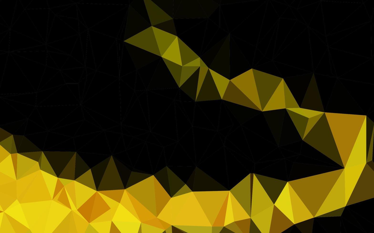 Dark Yellow, Orange vector polygon abstract background.