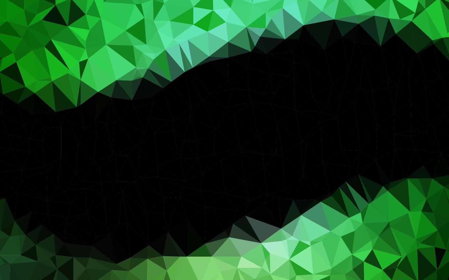 Dark Green vector blurry triangle pattern.